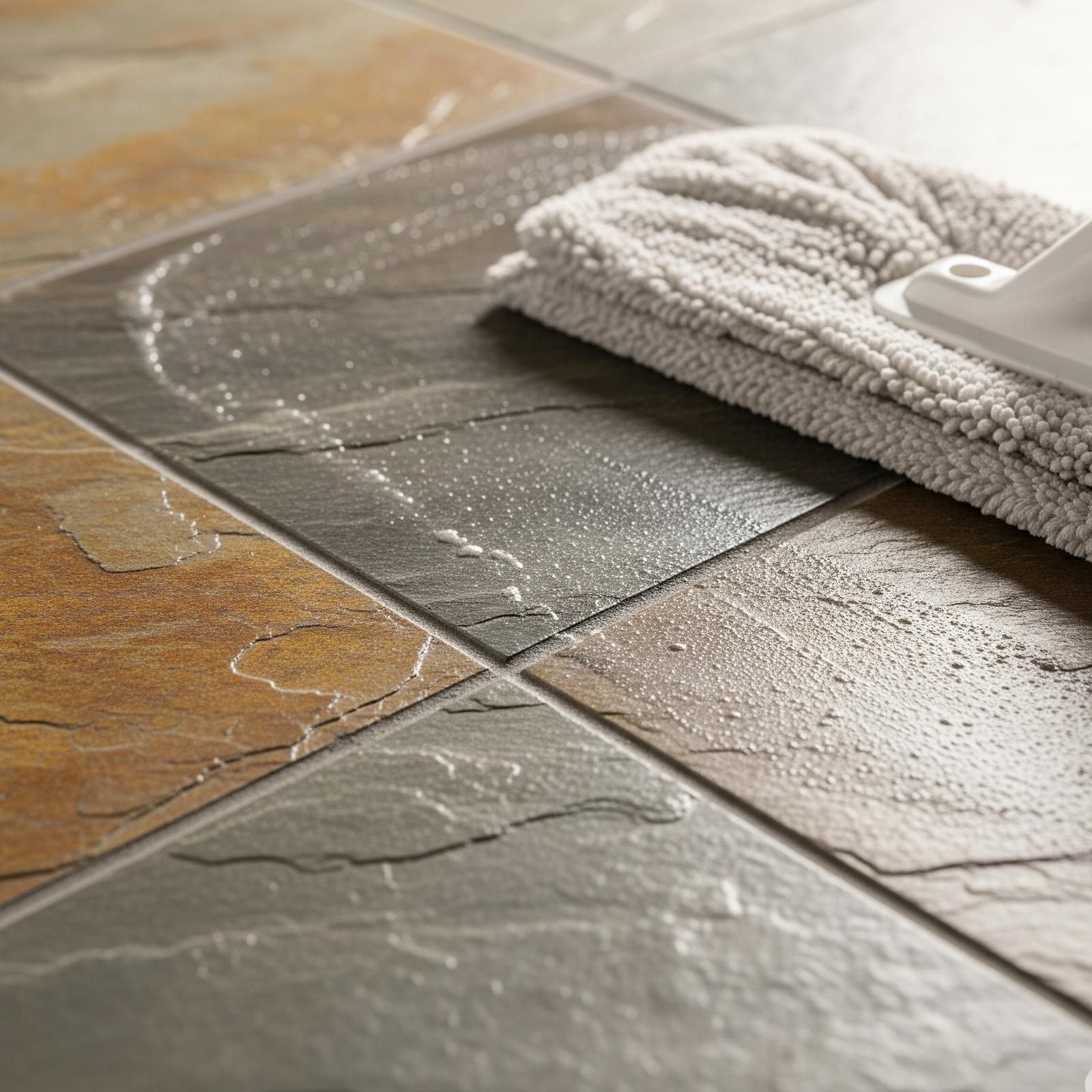 cleaning tile floors