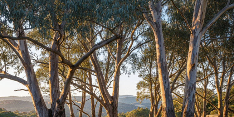 Majestic Eucalyptus Grove in Western Landscape - Space Ideas World fast growing trees