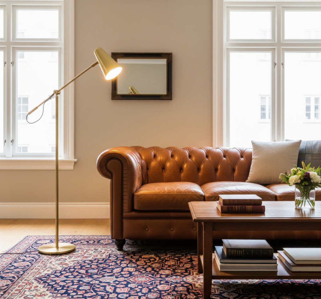 A classic living room featuring - Space Ideas World living room decor ideas