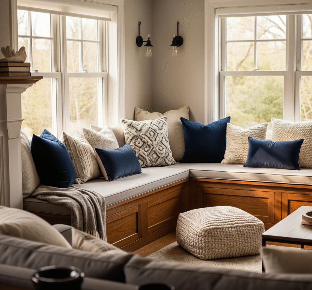 Cozy living room with throw pillows - Space Ideas World living room decor ideas
