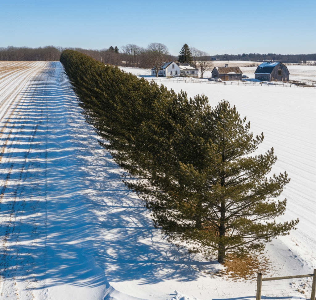 Effective Windbreak Protection - Space Ideas World fast growing trees