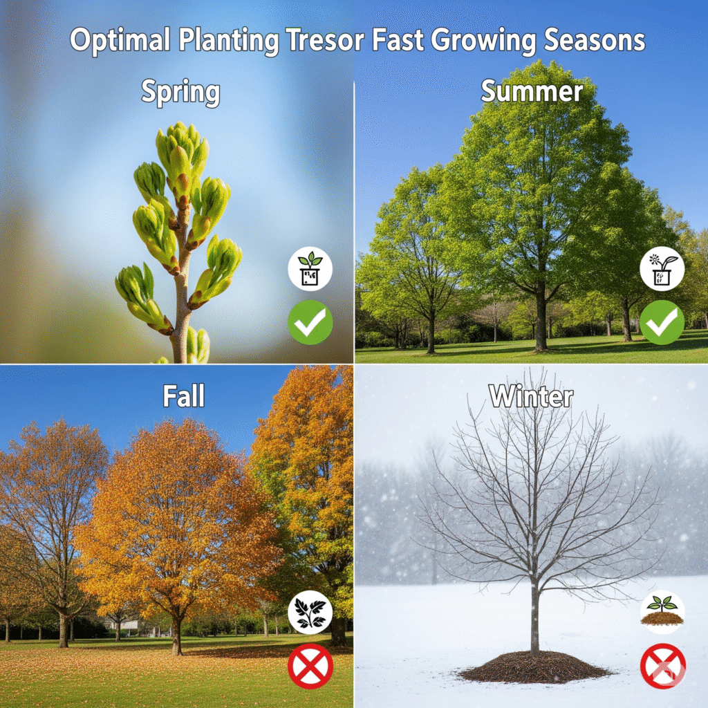 Seasonal Planting Success Calendar - Space Ideas World fast growing trees