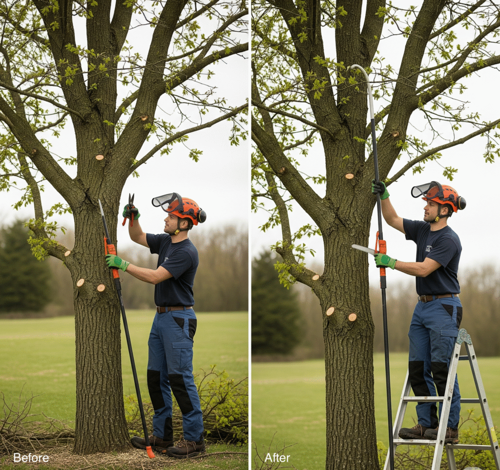 Professional Tree Pruning Demonstration - Space Ideas World fast growing trees