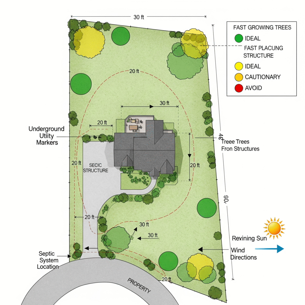 Professional-Landscape-Planning-Layout - Space Ideas World fast growing trees