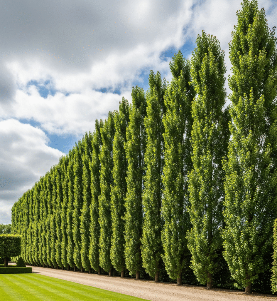 Stately Lombardy Poplar Privacy - Space Ideas World fast growing trees