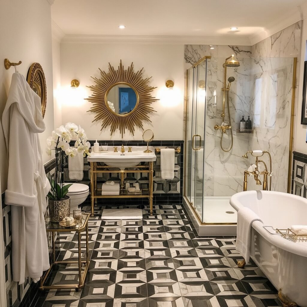 Art Deco Glamour Theme - Space Ideas World Bathroom Themes Ideas