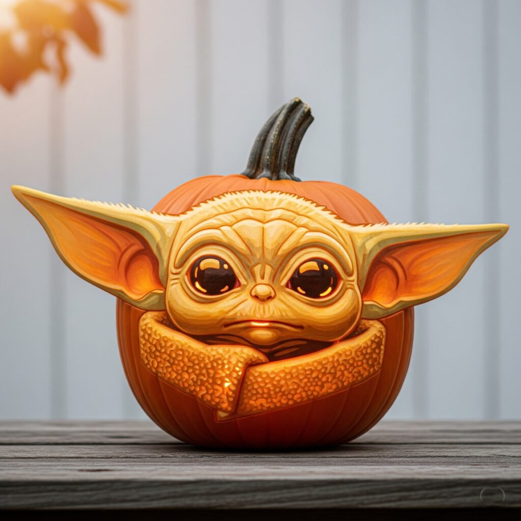 Baby Yoda - Space Ideas World Jack O Lantern Carvings Ideas