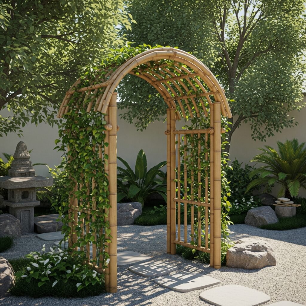 Garden with arbour