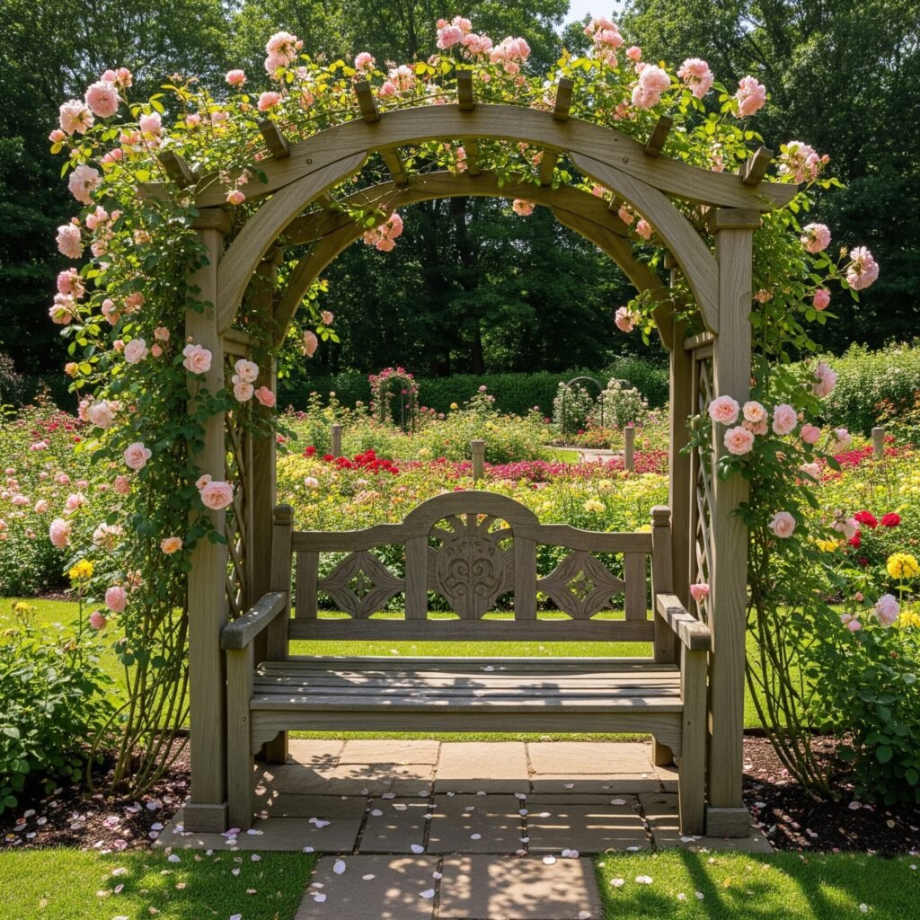 Garden with arbour