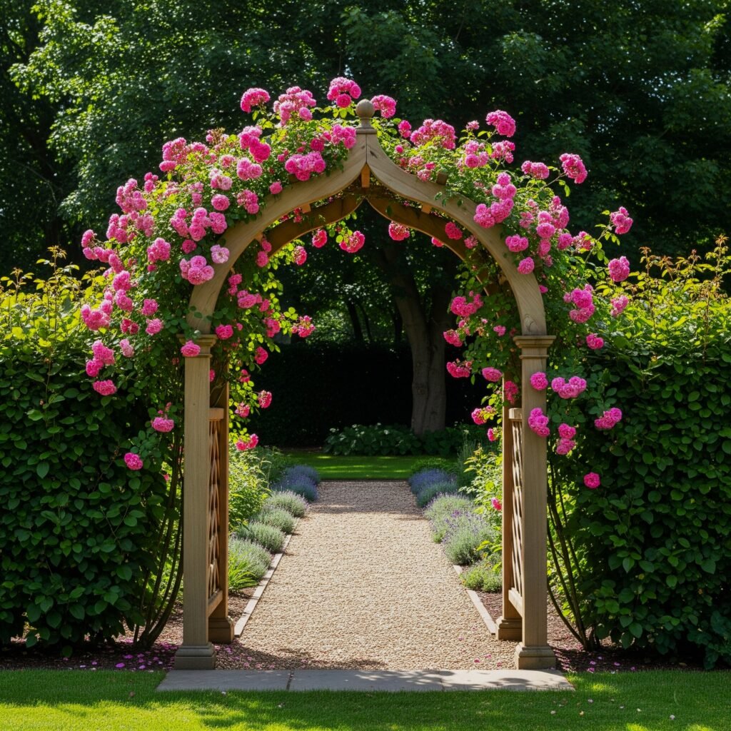 Garden with arbour