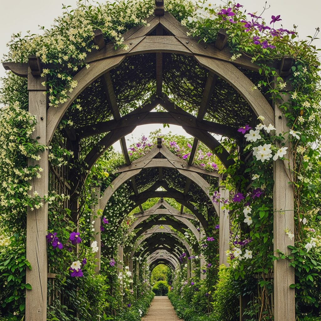 Garden with arbour