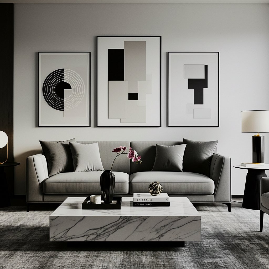 Contemporary Clean Line - Space Ideas World Grey Couch Living Room Ideas