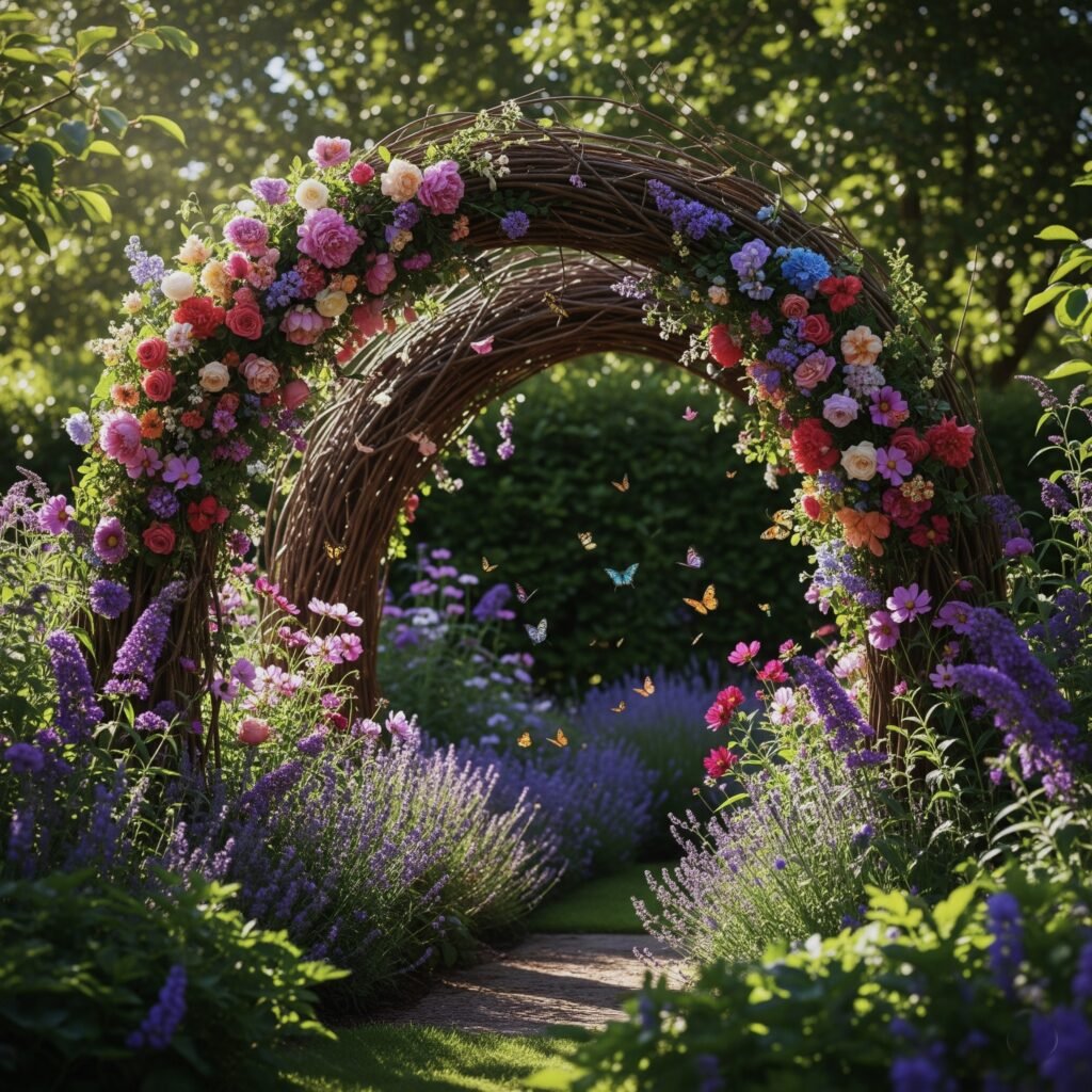 Garden with arbour