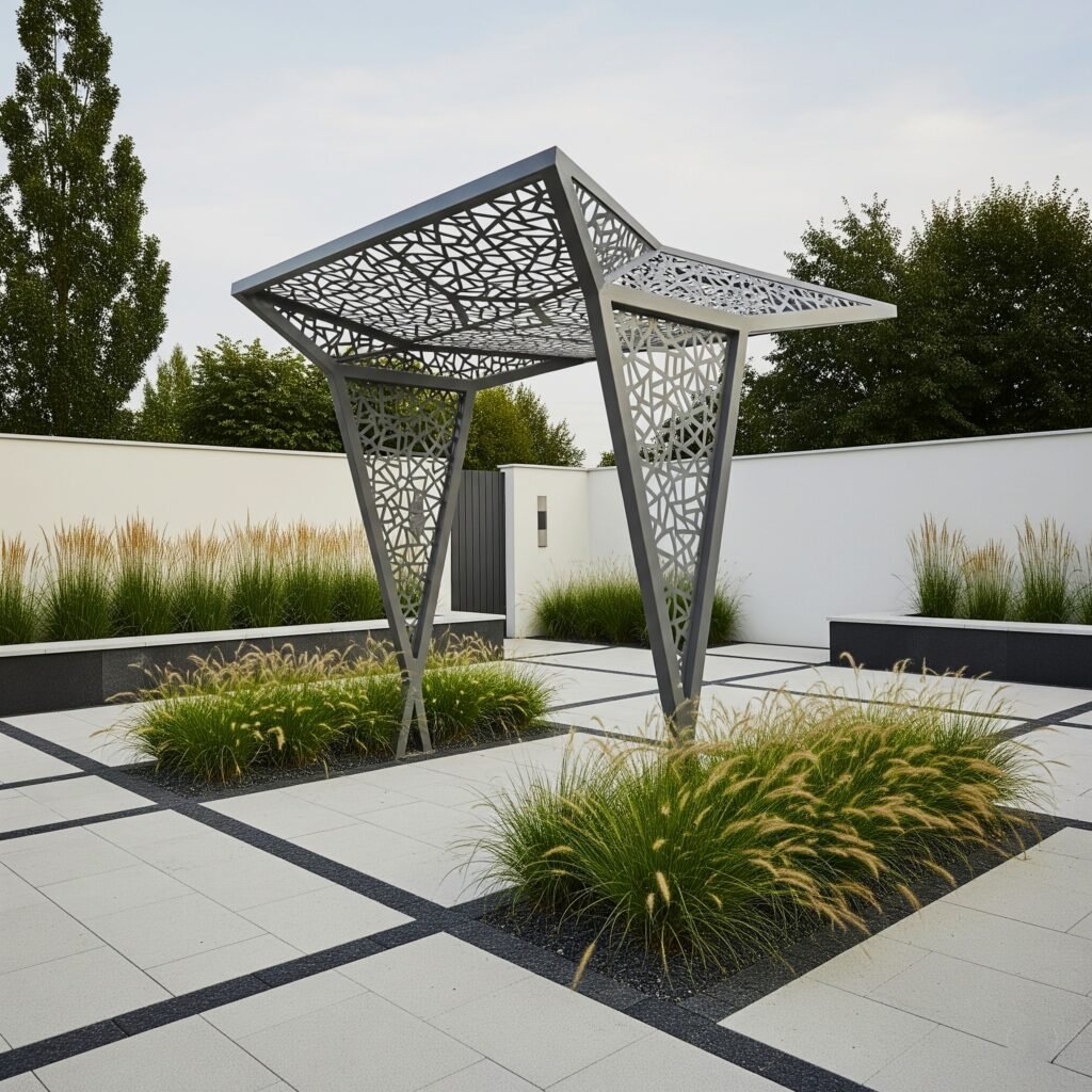Garden with arbour