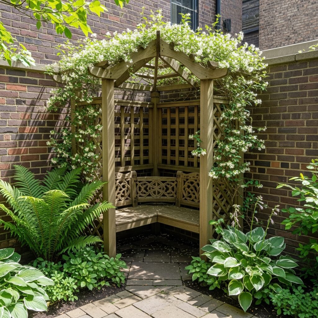 Garden with arbour