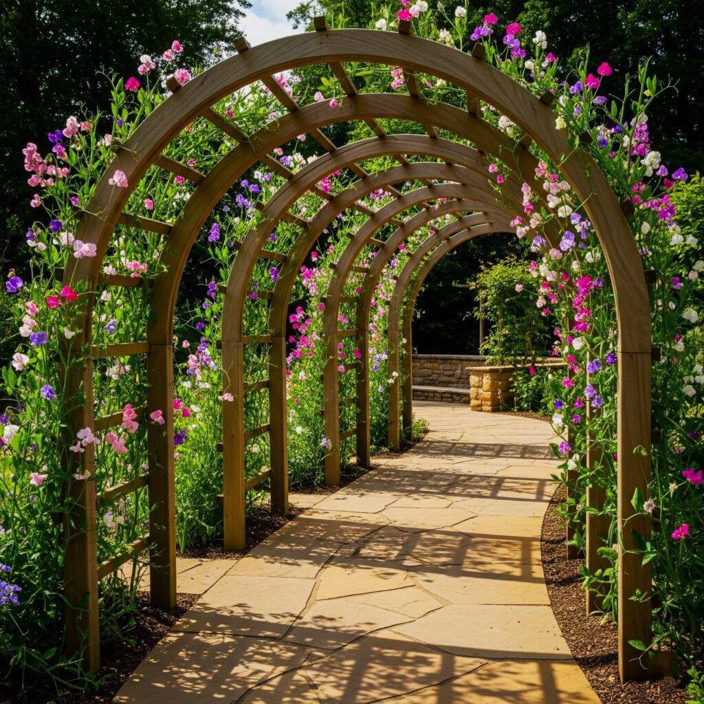 Garden with arbour