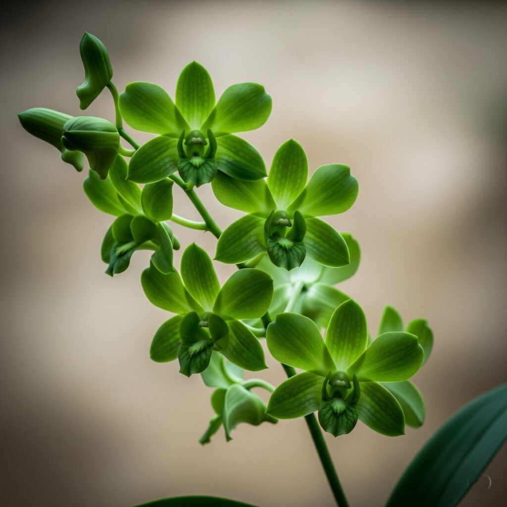Deep Green Orchids - Space Ideas World colours of orchids