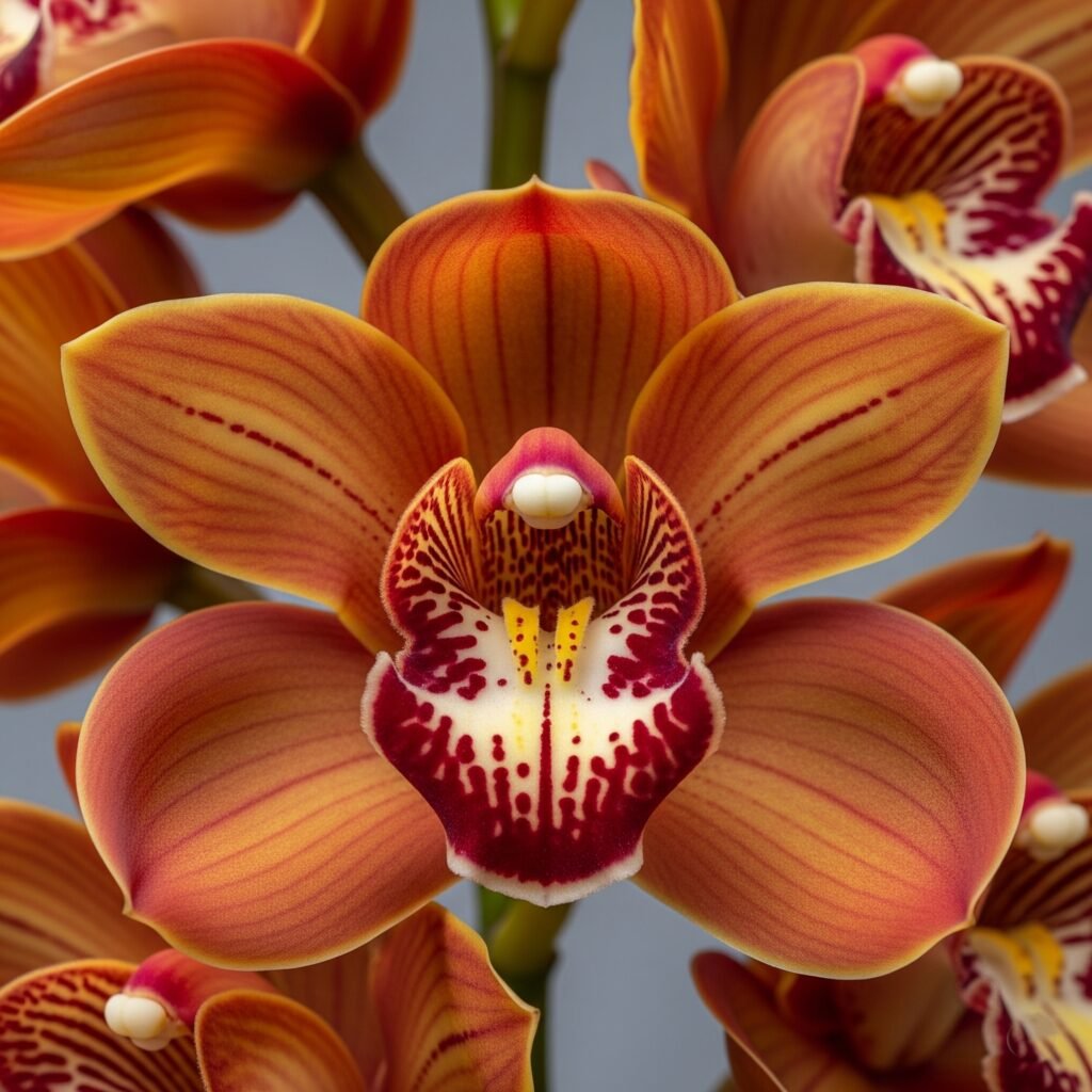 Deep Orange Orchids - Space Ideas World colours of orchids