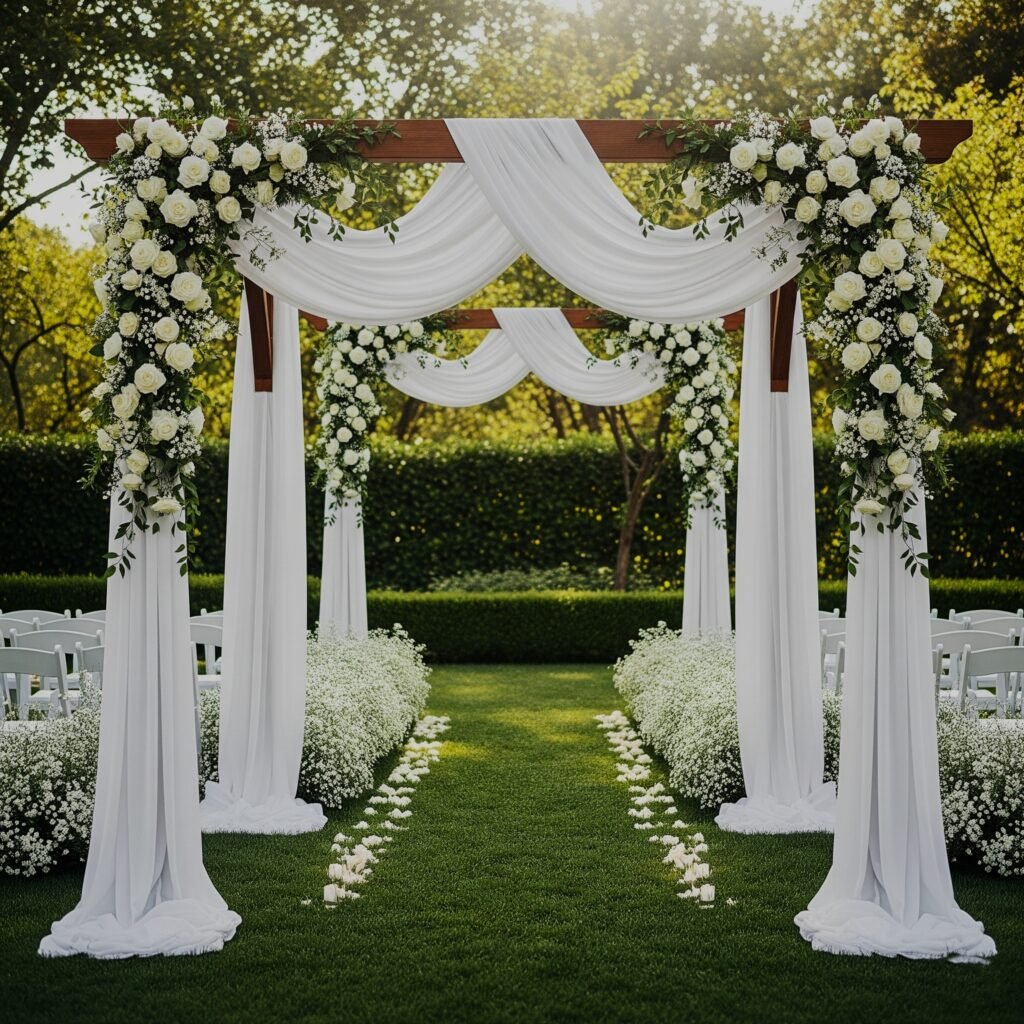 Garden with arbour