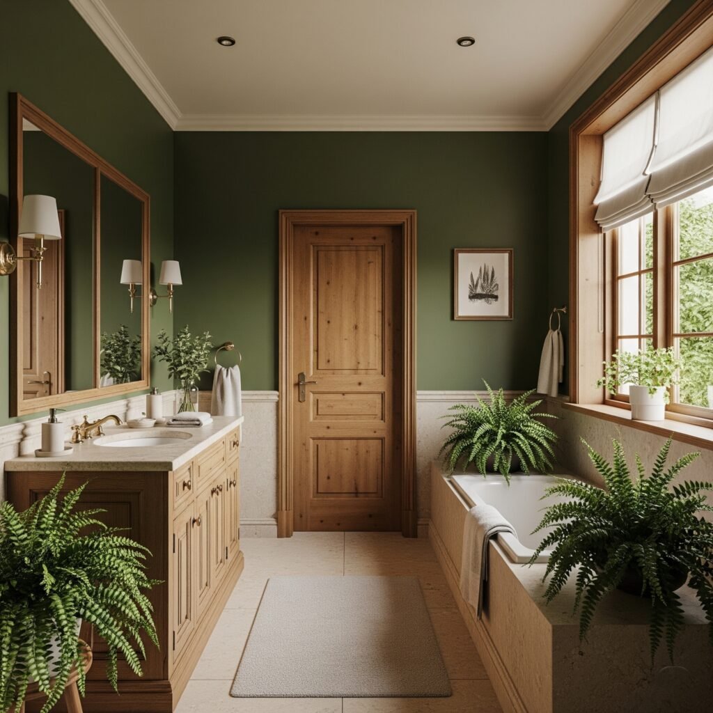 Forest Inspired Green Palette - Space Ideas World Bathroom Themes Ideas
