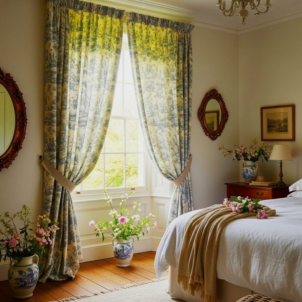 French Country Romance - Space Ideas World Bedroom drapery ideas