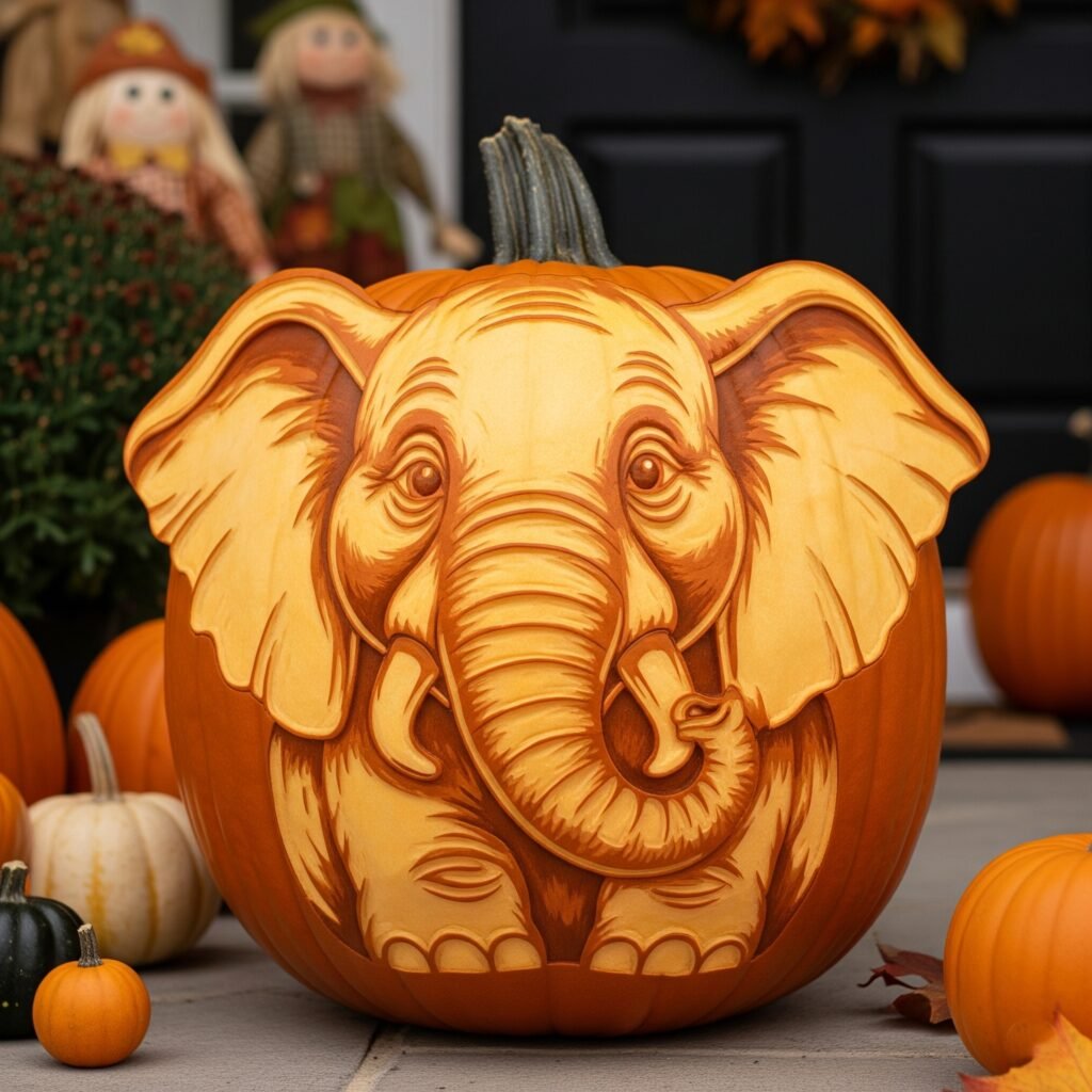 Friendly Elephant - Space Ideas World Jack O Lantern Carvings Ideas