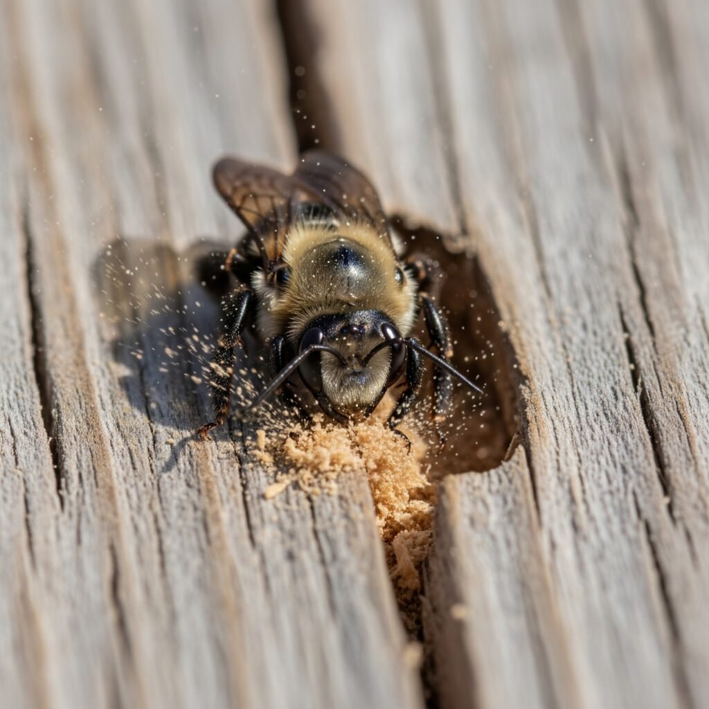 carpenter bee holes in wooden beams - Space Ideas World Carpenter bees