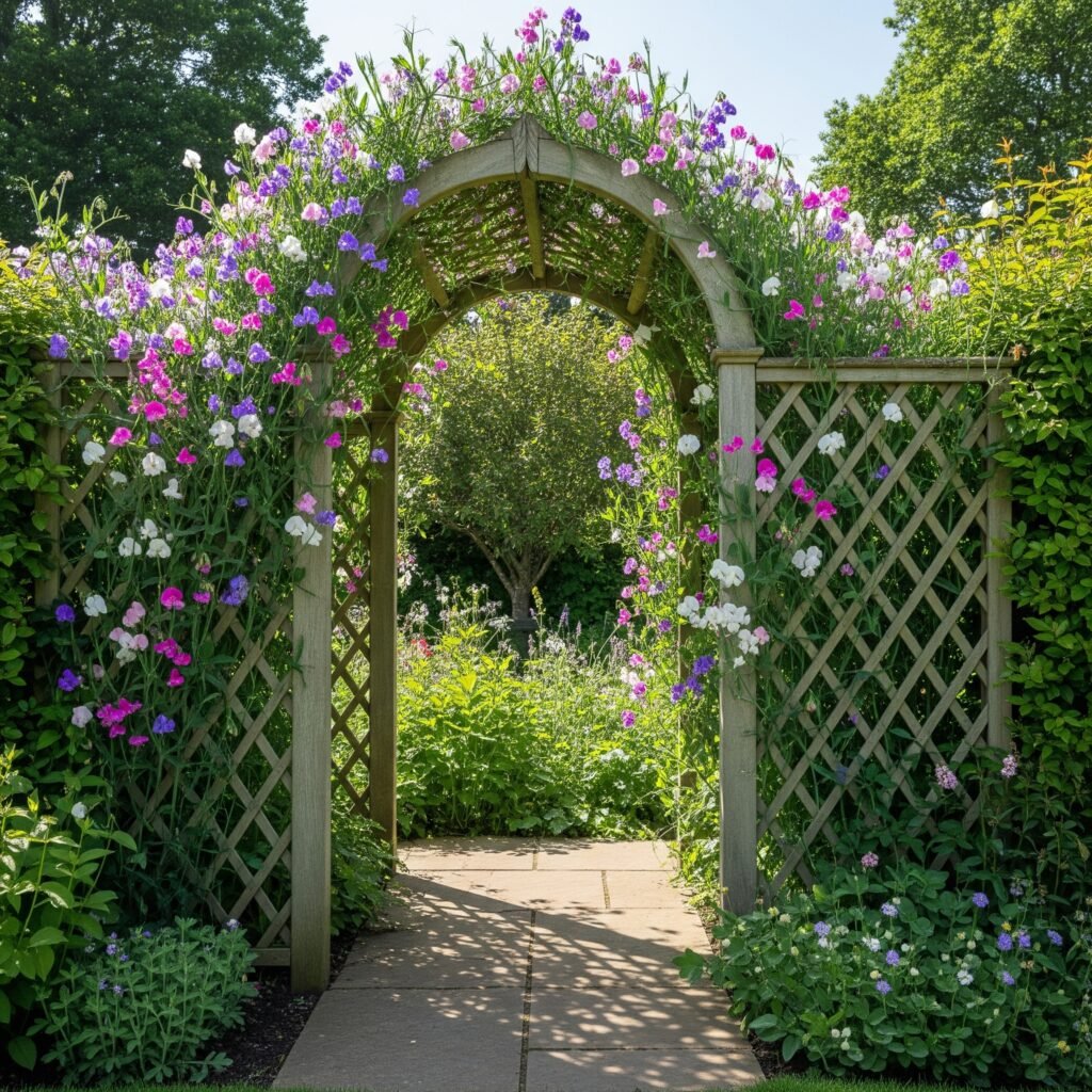 Garden with arbour