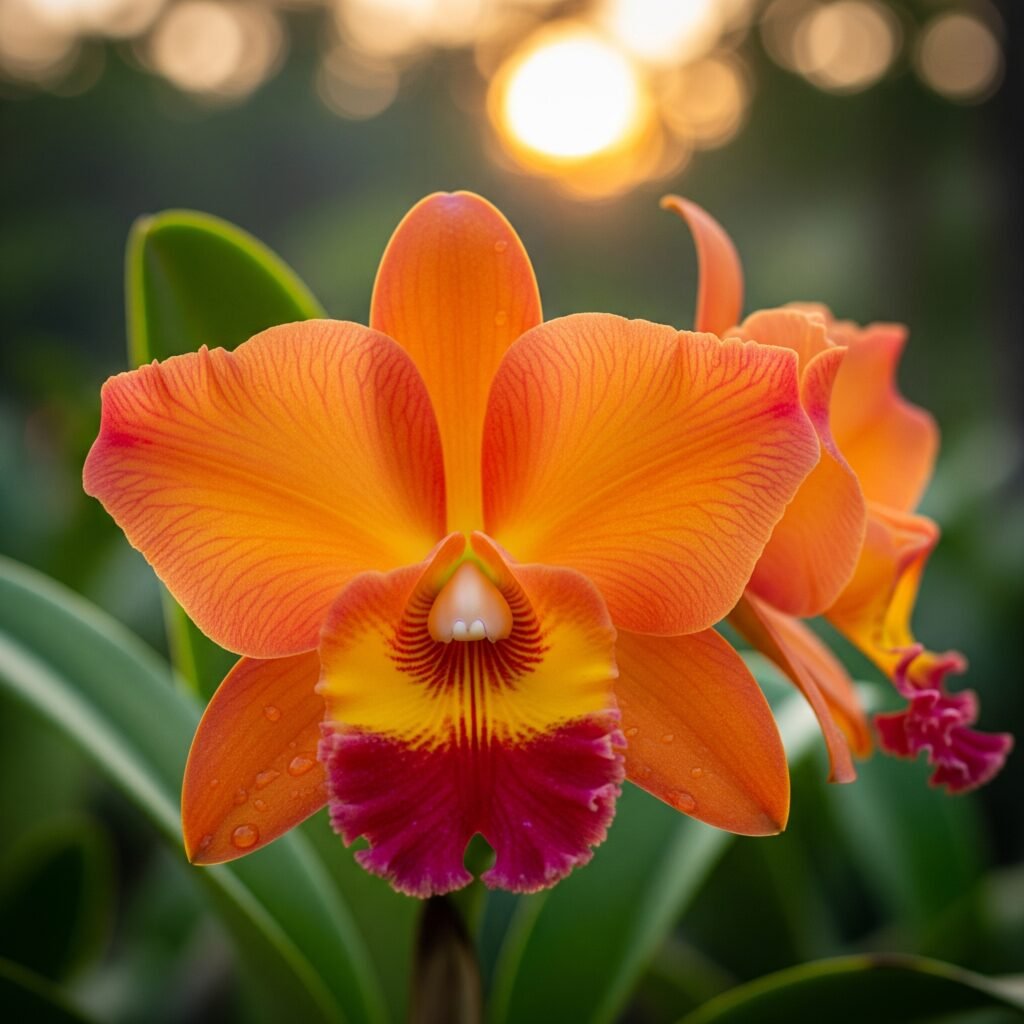 Cattleya 'Orange Sunset' - Space Ideas World colours of orchids