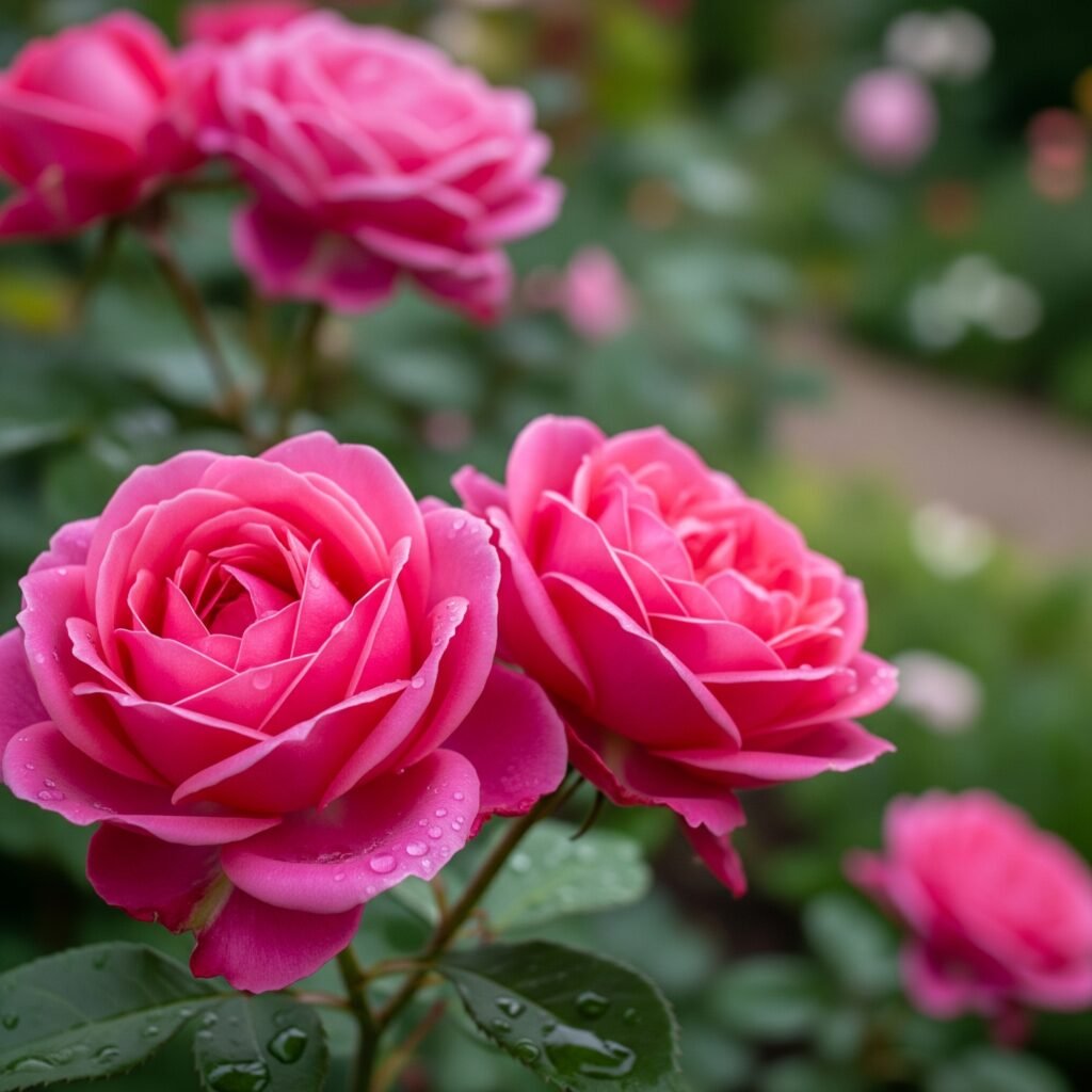 Pink roses in a garden - Space Ideas World Horoscope Flower