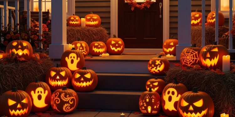 Collection of various carved pumpkins - Space Ideas World Pumpkin Carving Ideas