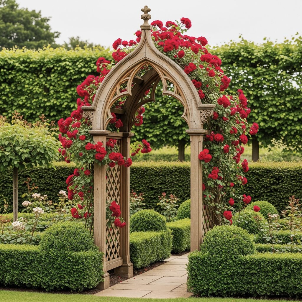 Garden with arbour