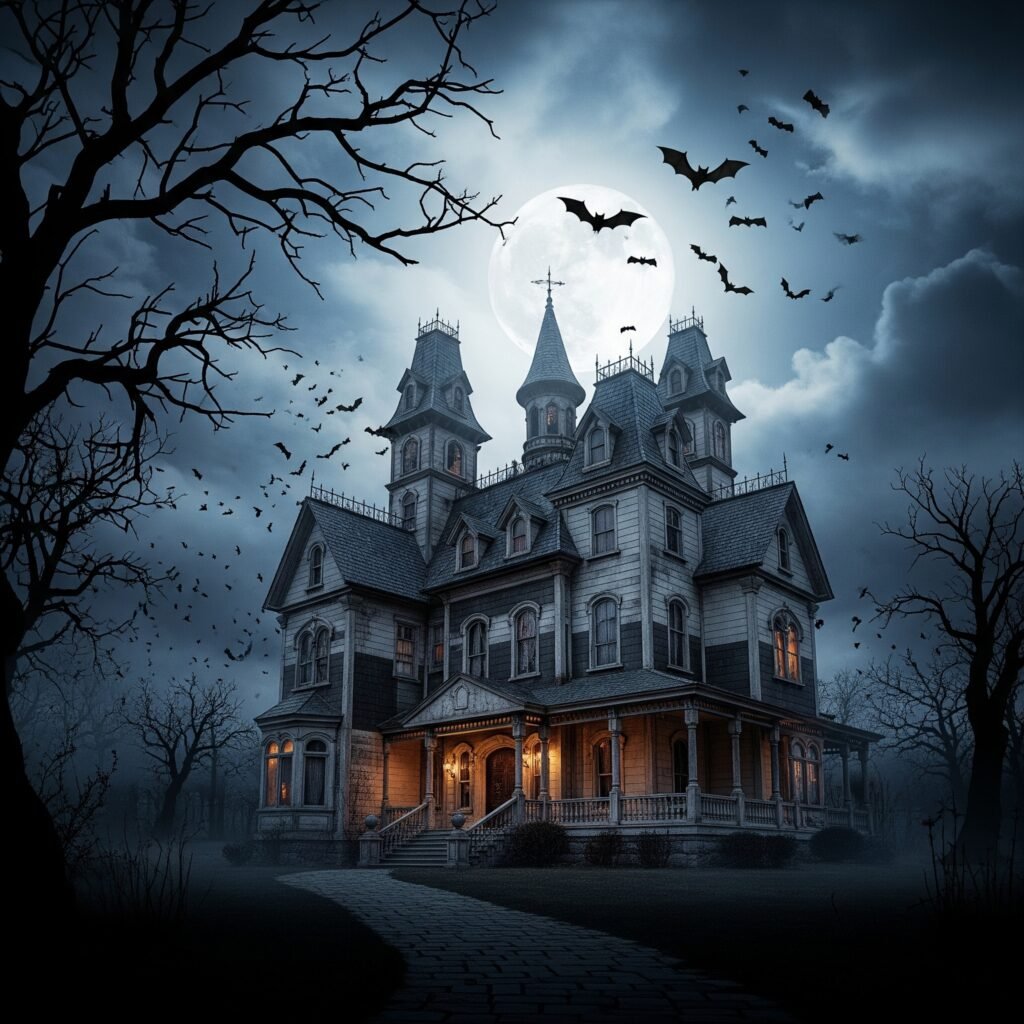 Haunted House Silhouette - Space Ideas World Jack O Lantern Carvings Ideas