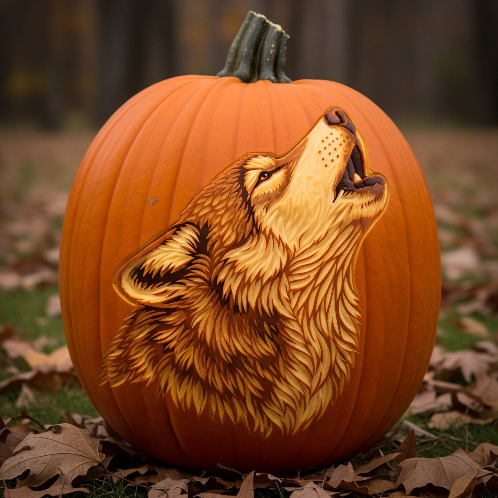 Howling Wolfss - Space Ideas World Carving Halloween Pumpkin Ideas