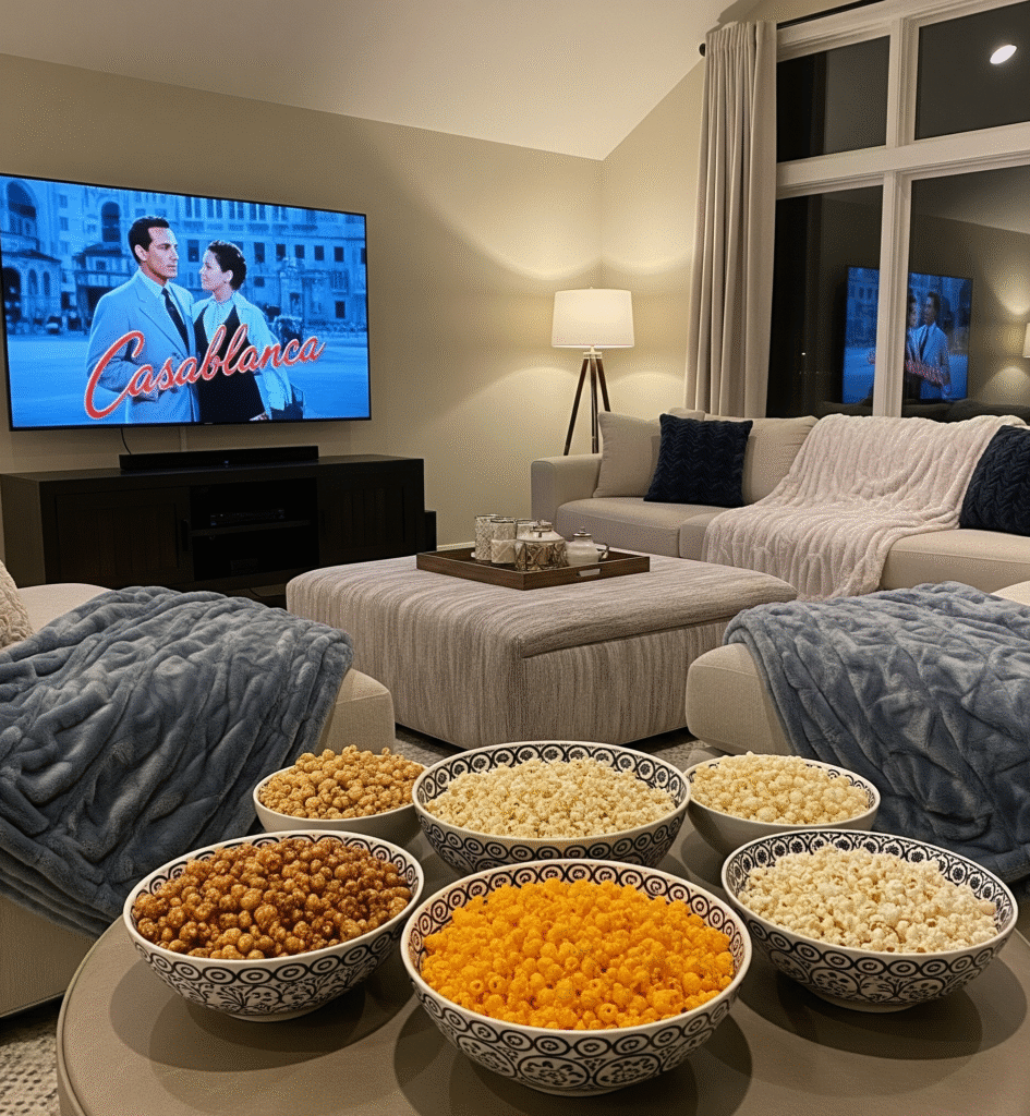 A living room set up with comfortable seating - Space Ideas World new year's eve party ideas