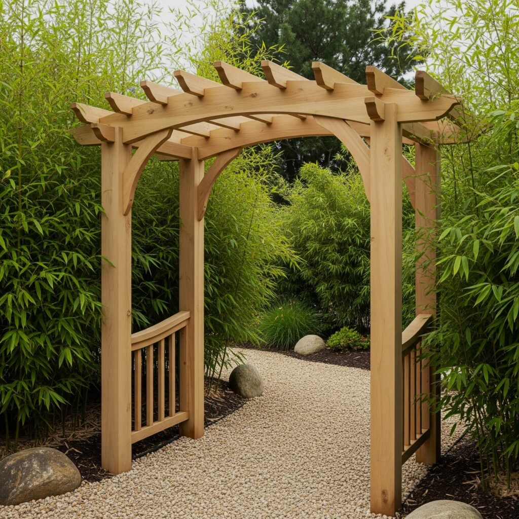 Garden with arbour