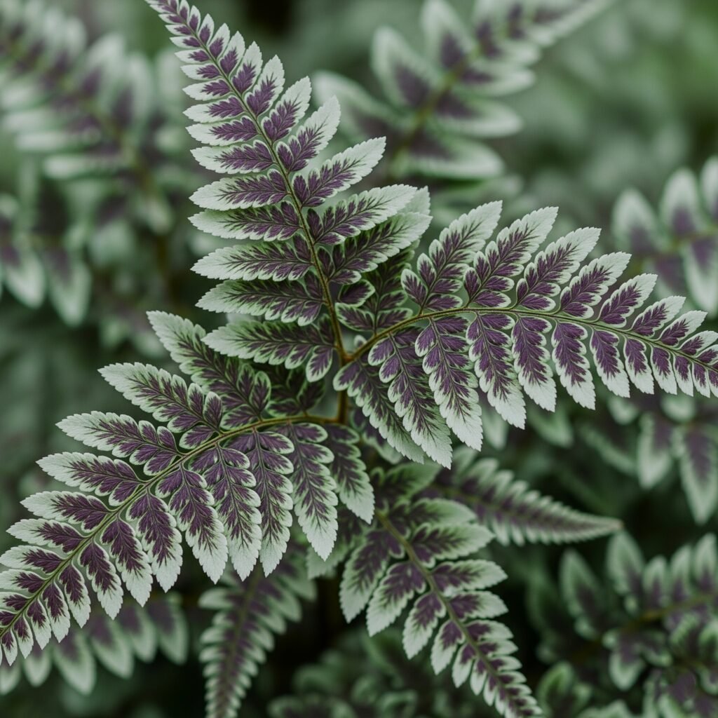 Japanese Painted Fern - Space Ideas World Deer proof shade plants