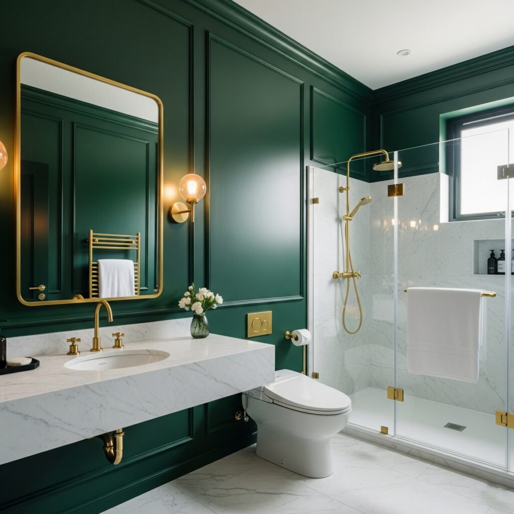 Jewel Tone Luxe - Space Ideas World Bathroom Themes Ideas