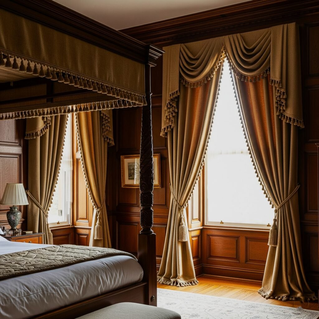 Jute and Burlap Rustic Charm - Space Ideas World Bedroom Drapery ideas