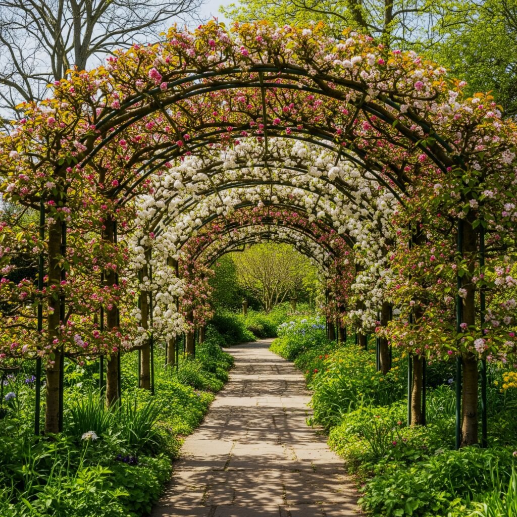 Garden with arbour