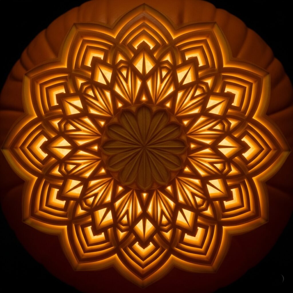 Mandala Pattern - Space Ideas World Carving Halloween Pumpkin Ideas