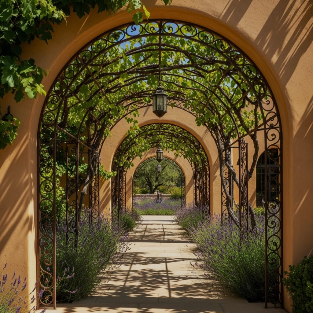 Garden with arbour