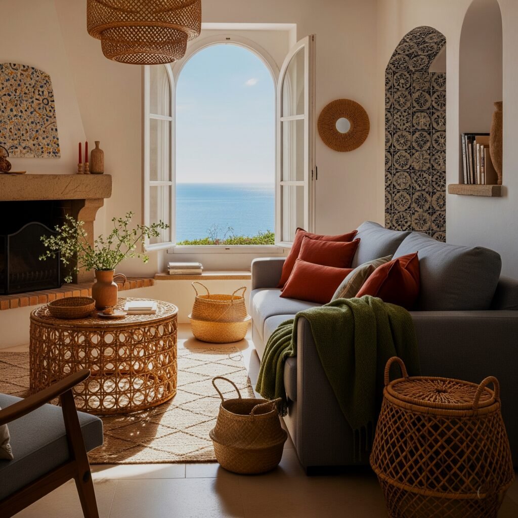 Mediterranean Warmth - Space Ideas World Grey Couch Living Room Ideas