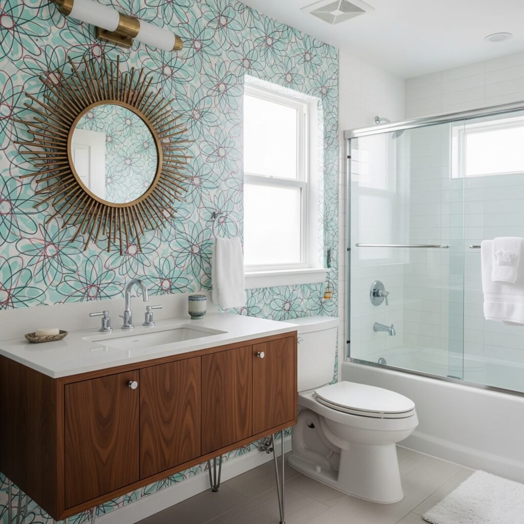 Mid-Century Modern Style - Space Ideas World Bathroom Themes Ideas