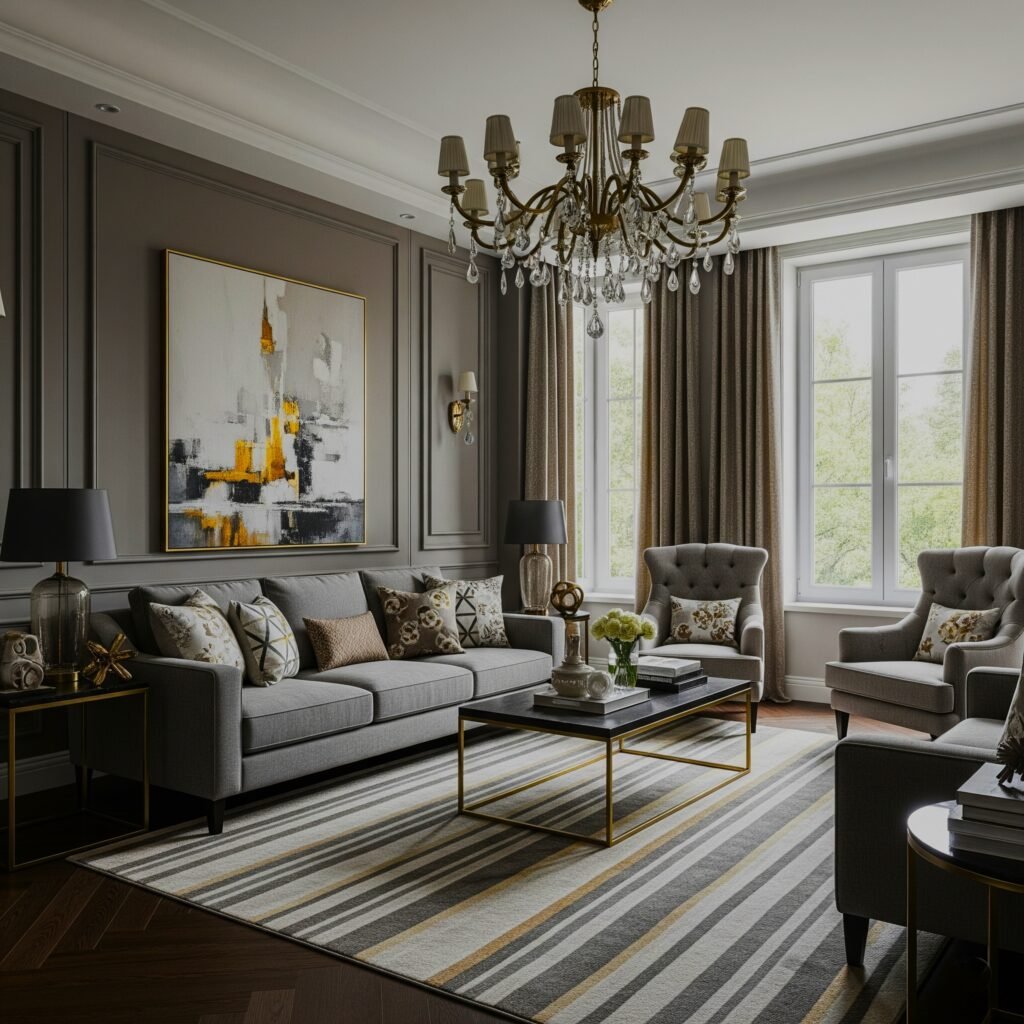 Mixing Textures for Visual Interests - Space Ideas World Grey Couch Living Room Ideas