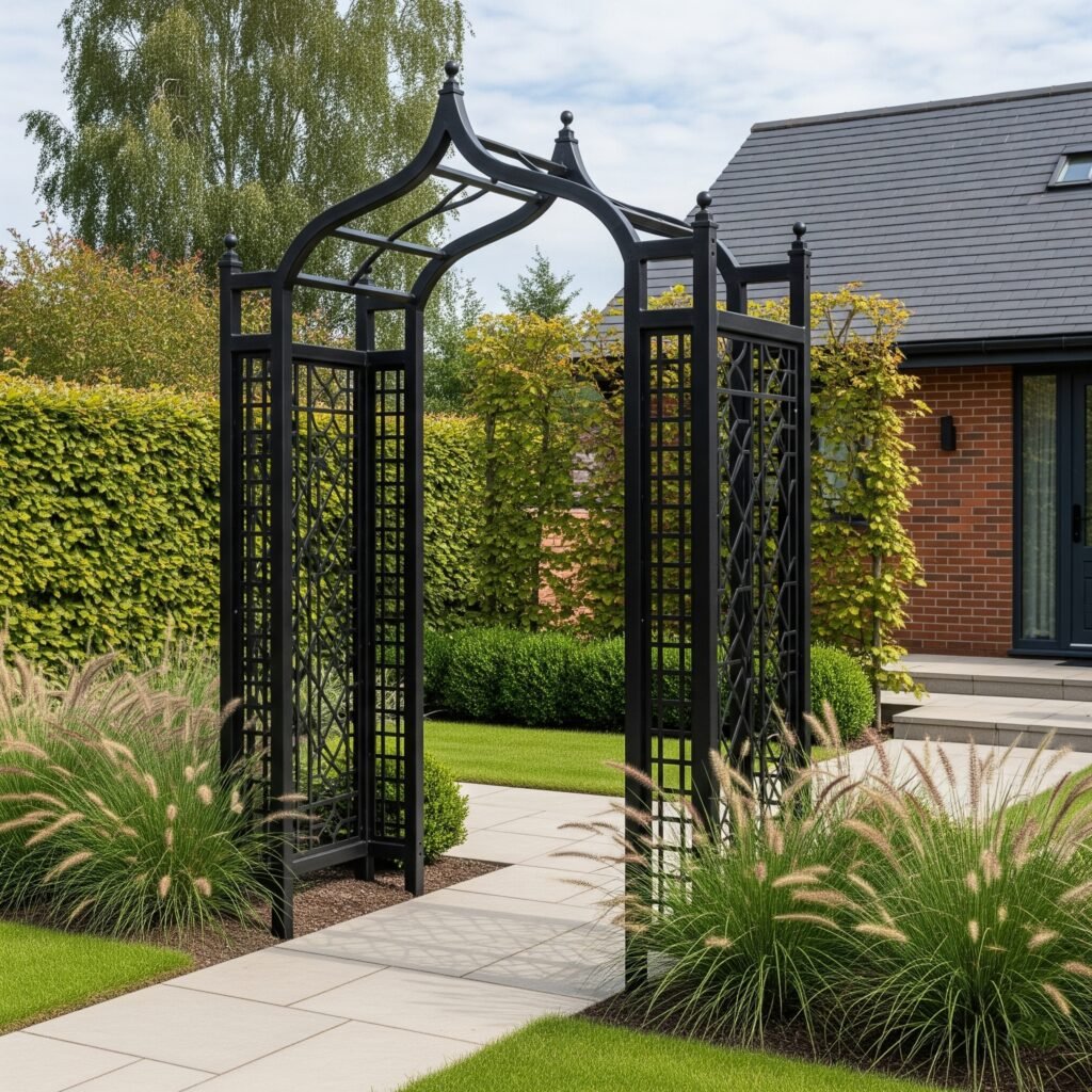 Garden with arbour