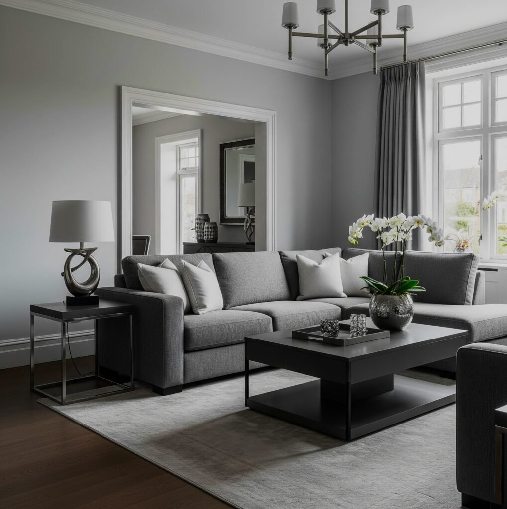 Monochromatic grey sofas - Space Ideas World Lounge ideas with grey sofa