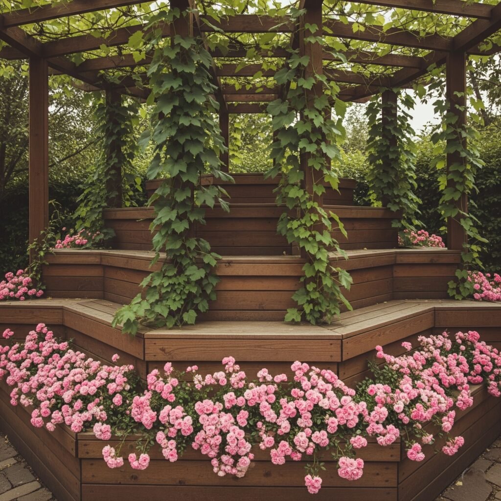 Garden with arbour