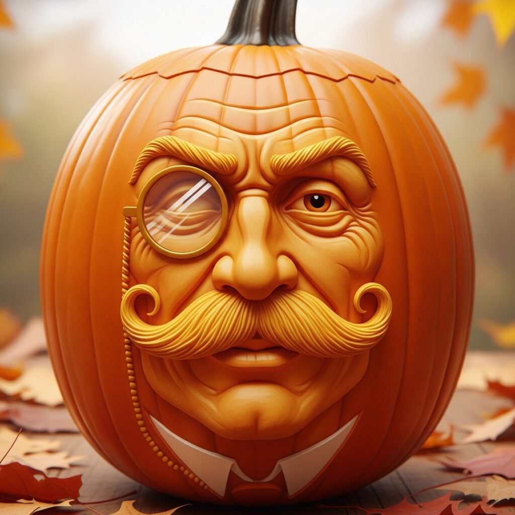 Mustache and Monocle - Space Ideas World Jack O Lantern Carvings Ideas