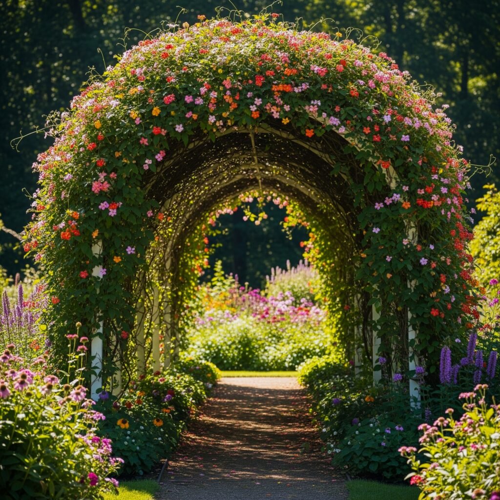 Garden with arbour